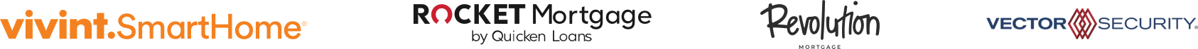 Rocket Mortgage, ADT, Vivint Smart Home, MotoRefi, Revolution Mortgage, Vector Security